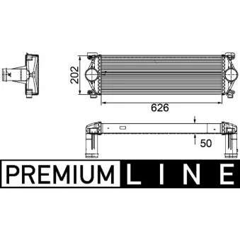 Intercooler, échangeur MAHLE OEM 5001865159