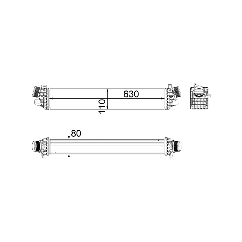 Intercooler, échangeur MAHLE CI 258 000P - Visuel 1
