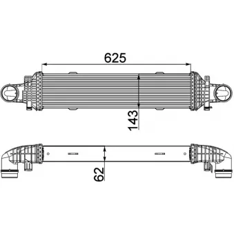 MAHLE CI 357 000P - Intercooler, échangeur