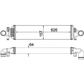 Intercooler, échangeur MAHLE OEM BSG 60-535-002