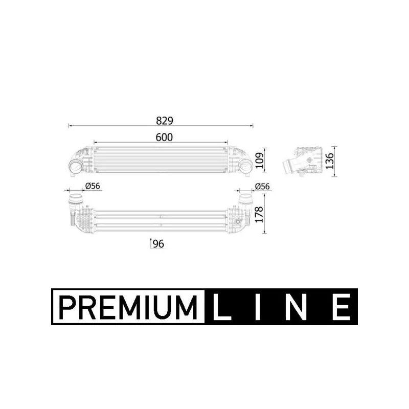 Intercooler, échangeur MAHLE CI 615 000P - Visuel 1