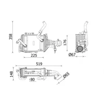 Intercooler, échangeur MAHLE CI 665 000P