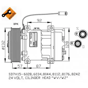 Compresseur, climatisation NRF 32412G pour VOLVO FMX II 540 - 540cv