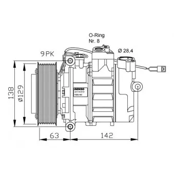 Compresseur, climatisation NRF 32413G pour MERCEDES-BENZ LK/LN2 1114 AK - 129cv
