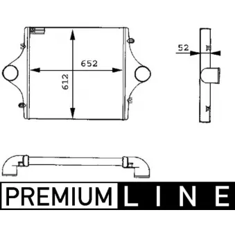 Intercooler, échangeur MAHLE CI 92 000P pour MAN F2000 41,464 VF, VFC, VFRC - 460cv