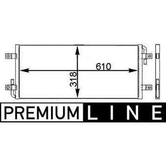 Radiateur basse température, intercooler MAHLE CIR 22 000P pour MERCEDES-BENZ AXOR 2 FM 330 - 330cv