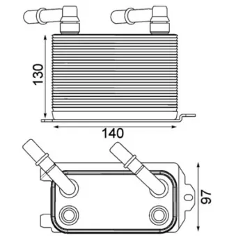 Radiateur d'huile de boîte automatique MAHLE CLC 228 000P