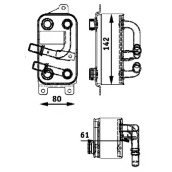 Radiateur d'huile de boîte automatique MAHLE OEM 7519213