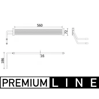 Radiateur d'huile, direction MAHLE OEM 17117576825