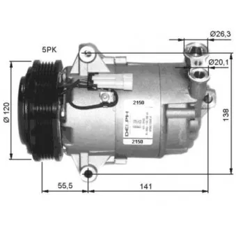 Compresseur, climatisation NRF OEM R1580061