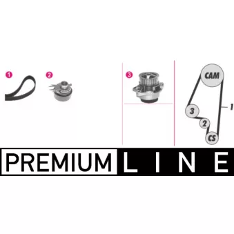 Pompe à eau + kit de courroie de distribution MAHLE OEM 030109119M