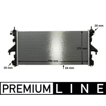 Radiateur, refroidissement du moteur MAHLE OEM 1366650080
