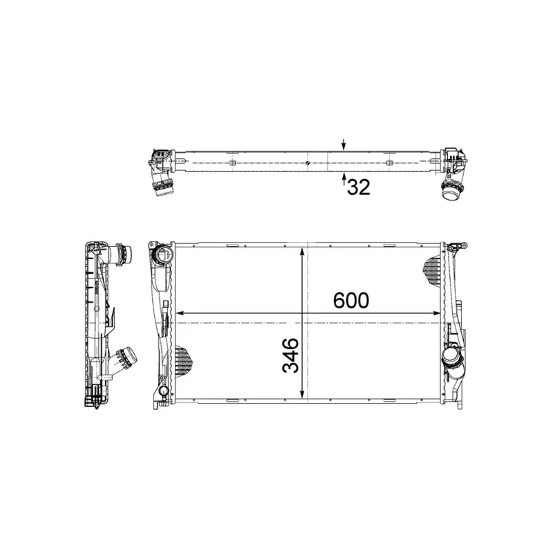 Radiateur, refroidissement du moteur MAHLE CR 1083 000S - Visuel 2