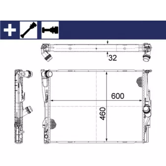 Radiateur, refroidissement du moteur MAHLE OEM 7521046