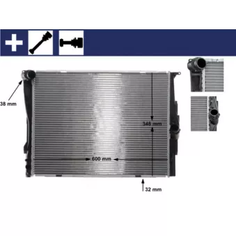 Radiateur, refroidissement du moteur MAHLE OEM 7521046