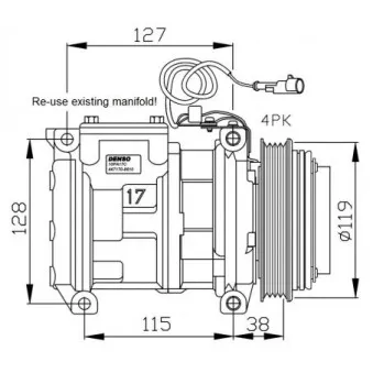 Compresseur, climatisation NRF 32555G pour IVECO EUROTRAKKER MP 180 E 24 W Cursor - 245cv