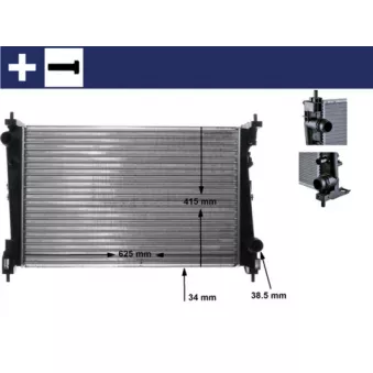 Radiateur, refroidissement du moteur MAHLE CR 1112 000S pour OPEL CORSA 1.3 CDTI - 95cv