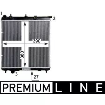 Radiateur, refroidissement du moteur MAHLE CR 1113 000P pour CITROEN C3 1.2 PureTech 82 LPG - 83cv