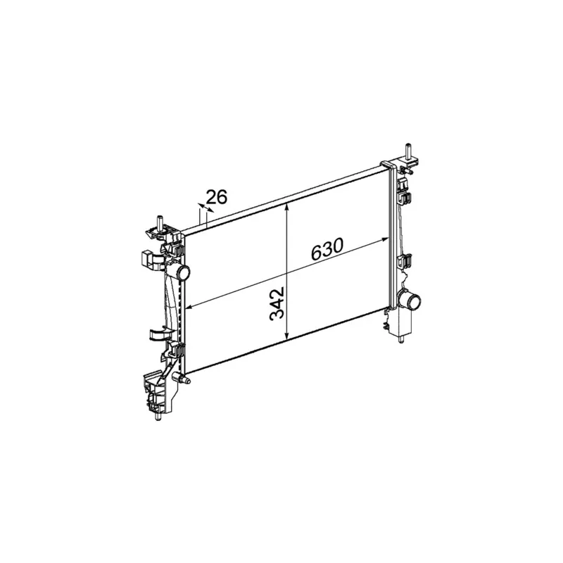 Radiateur, refroidissement du moteur MAHLE CR 1131 000P - Visuel 1