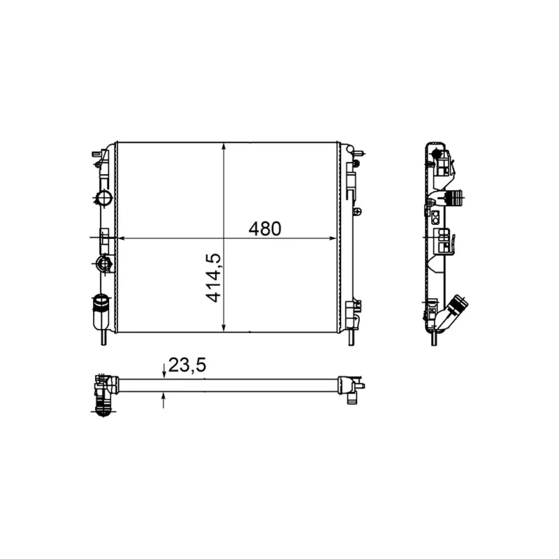 Radiateur, refroidissement du moteur MAHLE CR 1145 000P - Visuel 1