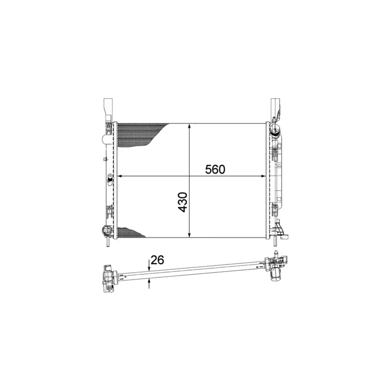 Radiateur, refroidissement du moteur MAHLE CR 1154 000P - Visuel 1