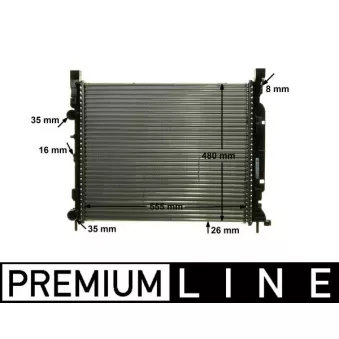 Radiateur, refroidissement du moteur MAHLE CR 1155 000P pour RENAULT KANGOO 1.5 DCI 75 - 75cv