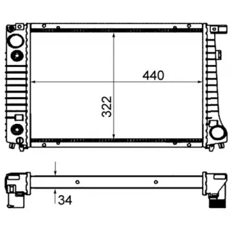 Radiateur, refroidissement du moteur MAHLE OEM 17111719355