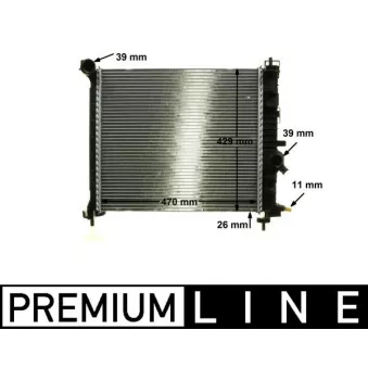 Radiateur, refroidissement du moteur MAHLE CR 1189 000P pour OPEL MERIVA 1.7 CDTI - 100cv