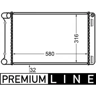 Radiateur, refroidissement du moteur MAHLE OEM 46776301