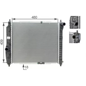 Radiateur, refroidissement du moteur VALEO 735157