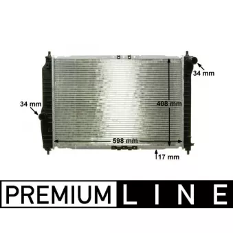 Radiateur, refroidissement du moteur MAHLE OEM 96536669