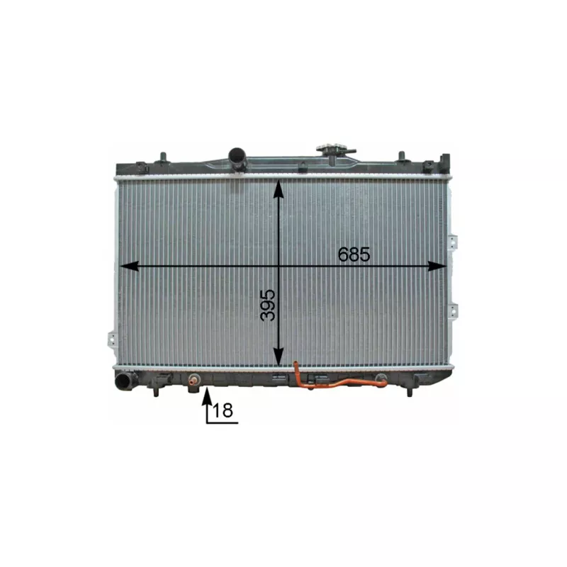 Radiateur, refroidissement du moteur MAHLE CR 1336 000P - Visuel 1