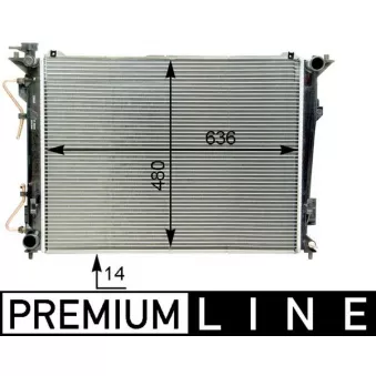 Radiateur, refroidissement du moteur MAHLE CR 1338 000P