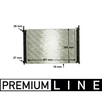 Radiateur, refroidissement du moteur MAHLE CR 1354 000P pour FORD FIESTA 1.3 - 69cv