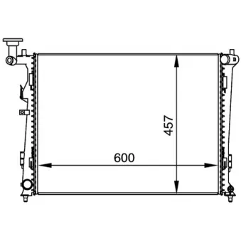 Radiateur, refroidissement du moteur MAHLE CR 1366 000P