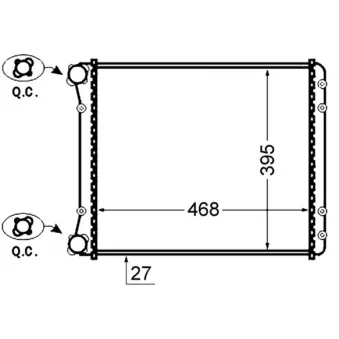 Radiateur, refroidissement du moteur MAHLE CR 1418 000S