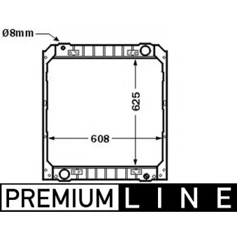 Radiateur, refroidissement du moteur MAHLE CR 142 000P pour IVECO EUROCARGO 260 E 27 KE - 267cv