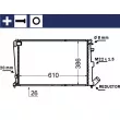 Radiateur, refroidissement du moteur MAHLE [CR 1429 000S]