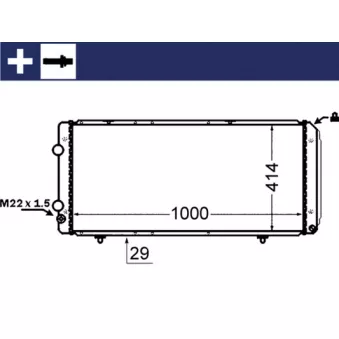 Radiateur, refroidissement du moteur MAHLE OEM 1301NR