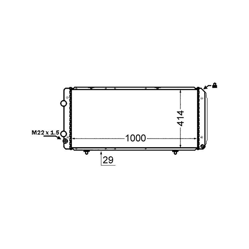 Radiateur, refroidissement du moteur MAHLE CR 1430 000S - Visuel 2