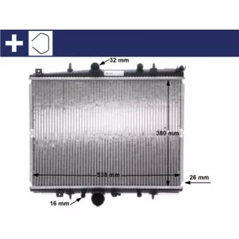 Radiateur, refroidissement du moteur MAHLE CR 1433 000S pour CITROEN C5 1.8 16V - 115cv