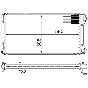 Radiateur, refroidissement du moteur MAHLE OEM 46546944