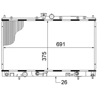 Radiateur, refroidissement du moteur MAHLE CR 1483 000S