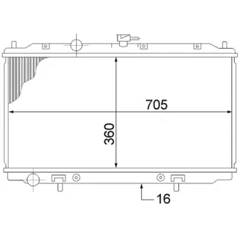 Radiateur, refroidissement du moteur MAHLE OEM 21460BM700