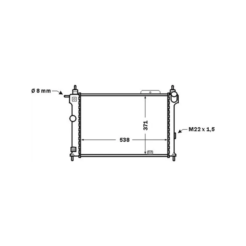 Radiateur, refroidissement du moteur MAHLE CR 1493 000S - Visuel 1