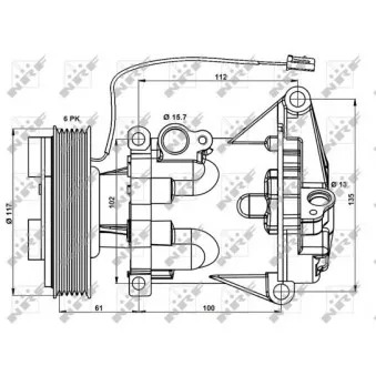 Compresseur, climatisation NRF OEM D65161450G