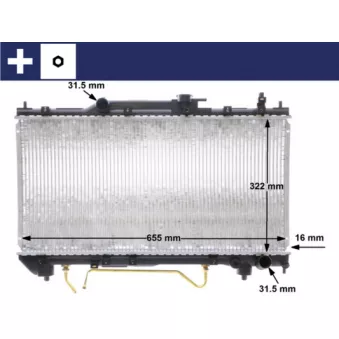 MAHLE CR 1519 000S - Radiateur, refroidissement du moteur