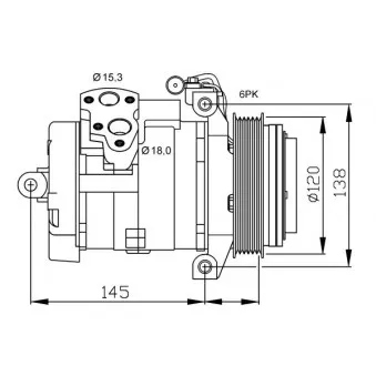 Compresseur, climatisation NRF OEM a0012307111