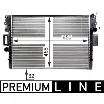 Radiateur, refroidissement du moteur MAHLE OEM 504045487