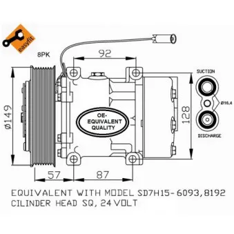 Compresseur, climatisation NRF 32699 pour RENAULT TRUCKS PREMIUM Lander 430,18 - 430cv